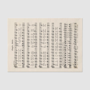 Tejido navideño de jingle Bells y papel de descodi