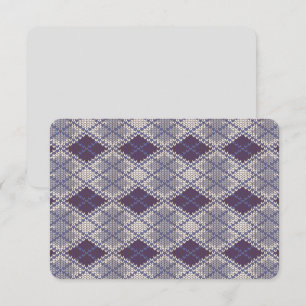 TEJIDO PLUM ARGYLE 3.5x5 Tarjeta plana / Horizonta