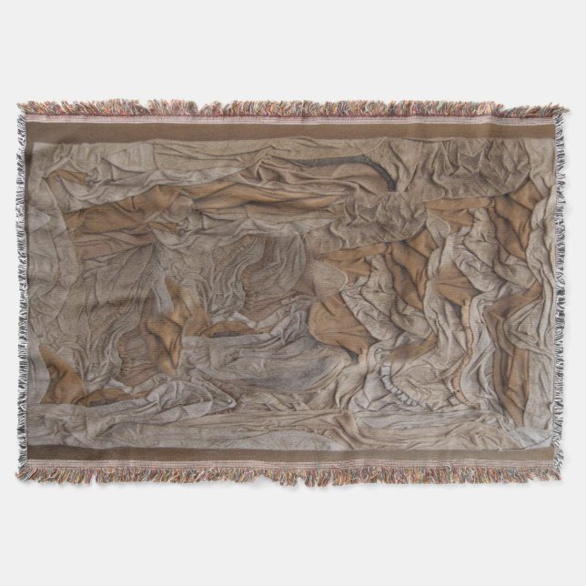 ¡Tejidos arrojan manta en una textura de cuero! (Anverso)