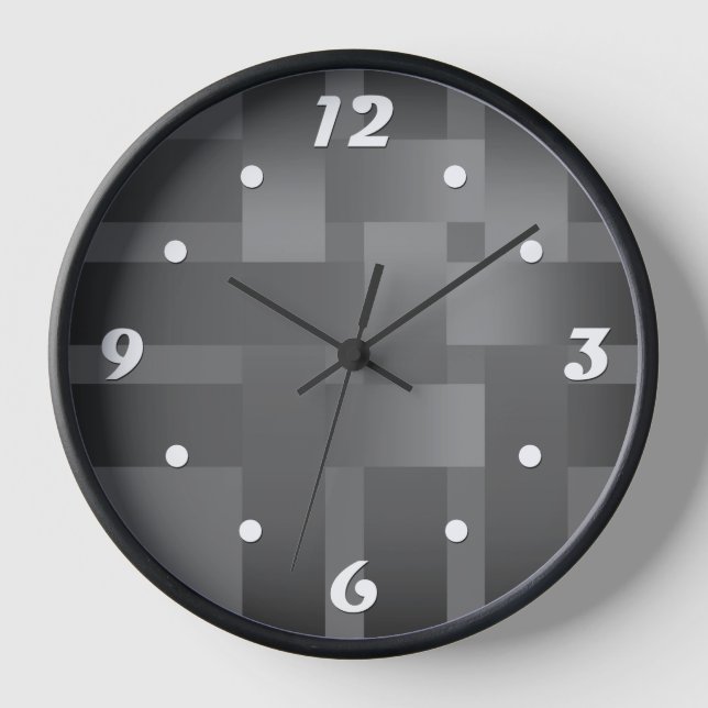 Tejidos, cintas, reloj de pared cuadrado satinado (Anverso)