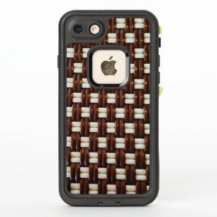 Tejidos de cesta marrón y blanco