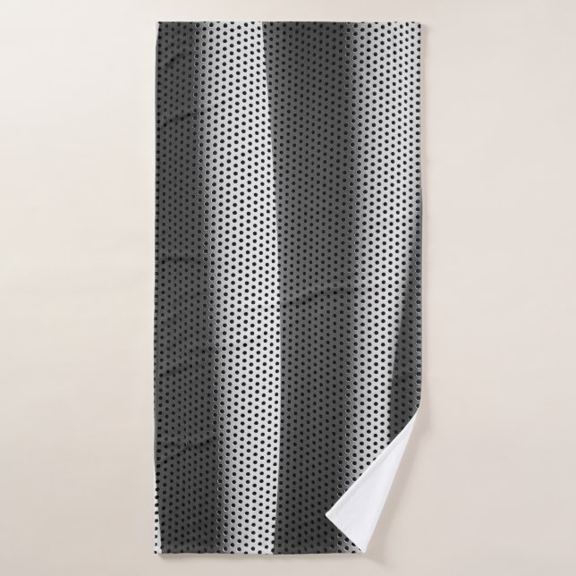 Tejidos de polka blanco y negro (Toalla de baño)