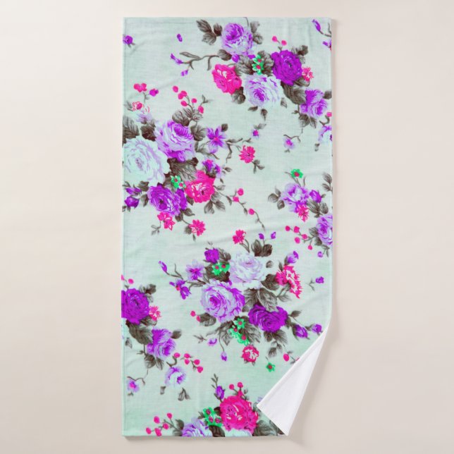 Tejidos florales de época, Fragmento de retro colo (Toalla de baño)