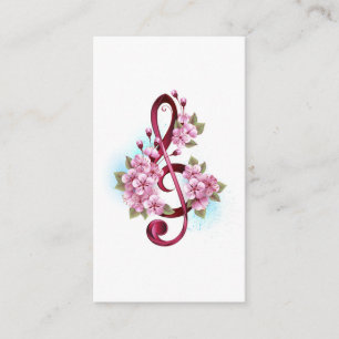 Tejidos musicales notas de colores con flores de S