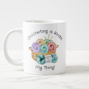Tejiendo personalizado taza de café gigante