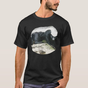 Tejón de miel en una camiseta de madera del tocó
