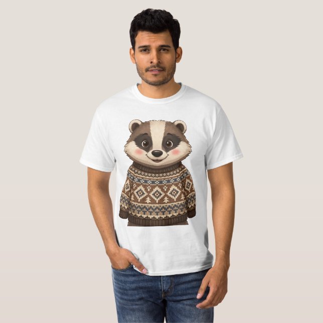Tejón en una camiseta de jersey (Anverso completo)