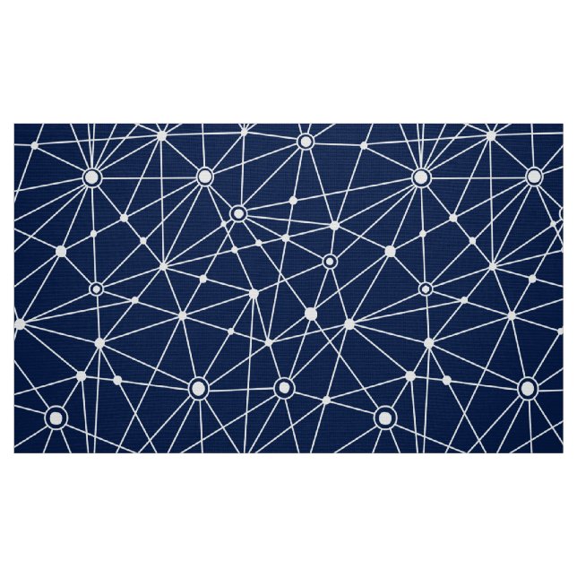 Tela 010316 Red - Blanco sobre azul 001744 ("Cuarto gordo" (fat quarter))