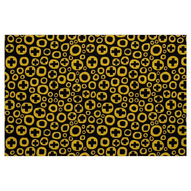 Tela 050215 - Amber on Black ("Cuarto gordo" (fat quarter))