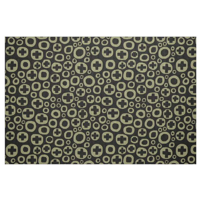 Tela 050215 - Caqui sobre Negro ("Cuarto gordo" (fat quarter))