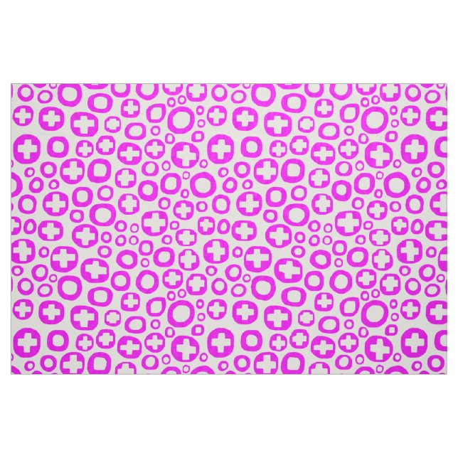 Tela 050215 - Magenta sobre blanco ("Cuarto gordo" (fat quarter))
