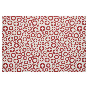 Tela 050215 - Rojo rubí sobre blanco