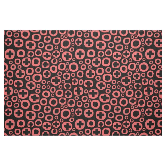 Tela 050215 - Rosa tropical en blanco ("Cuarto gordo" (fat quarter))