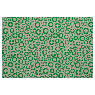 Tela 050215 - Verde de hierba sobre blanco