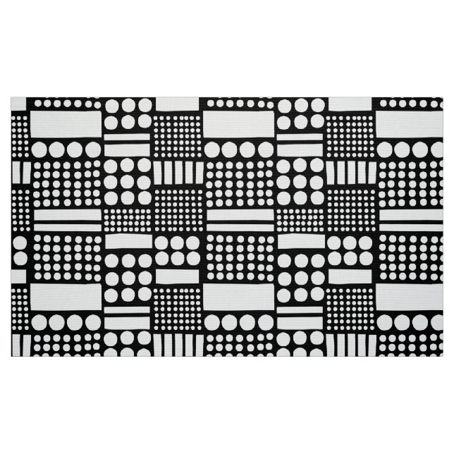 Tela 100416 - Blanco sobre negro ("Cuarto gordo" (fat quarter))