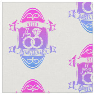 Tela 11 años del 11º aniversario de los bodas del acero