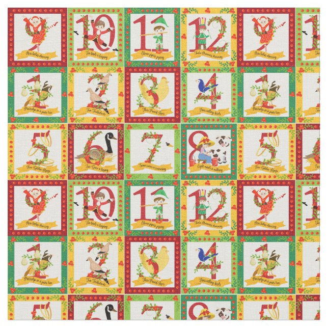 Tela 12 días de Navidades (De cerca)