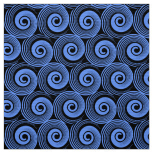 Tela 140216 Espirales - Azul bebé en negro