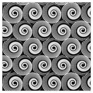 Tela 140216 espirales - blanco en negro