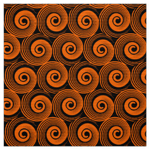 Tela 140216 Espirales - Naranja en negro