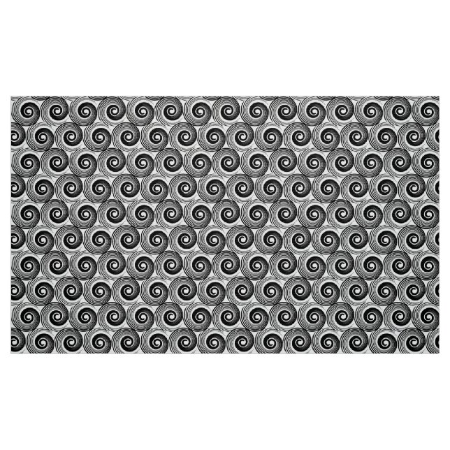 Tela 140216 espirales - negro en blanco ("Cuarto gordo" (fat quarter))
