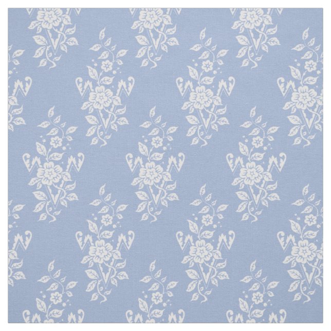 Tela 1889 Floral, en polvo azul (Retal)