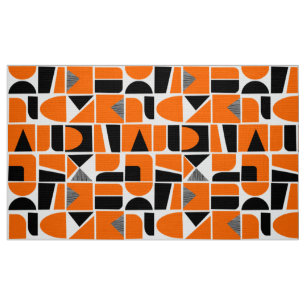 Tela 230616 - Naranja y negro.