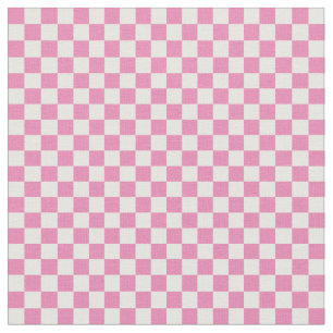 Tela .25 pulg. tablero de cheques rosa y blanco