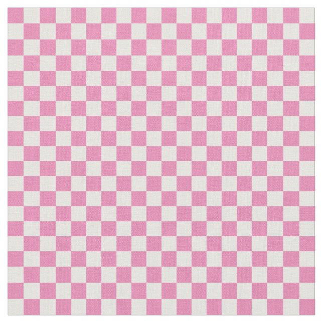Tela .25 pulg. tablero de cheques rosa y blanco (De cerca)