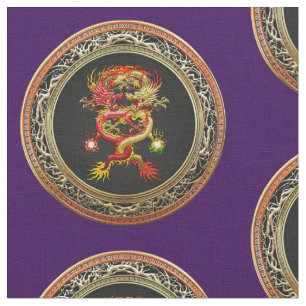 Tela [300] Dragones rojos y amarillos