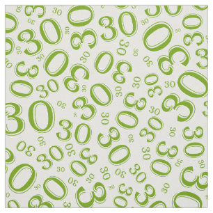 Tela 30.º patrón de número aleatorio verde/blanco