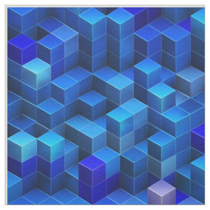 Tela 3D azul cubica el modelo geométrico abstracto