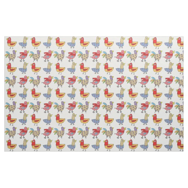 Tela 4 Aves divertidas Thunder_Cove ("Cuarto gordo" (fat quarter))