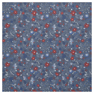 Tela 4 de julio, azul blanco rojo patriótico de la inde