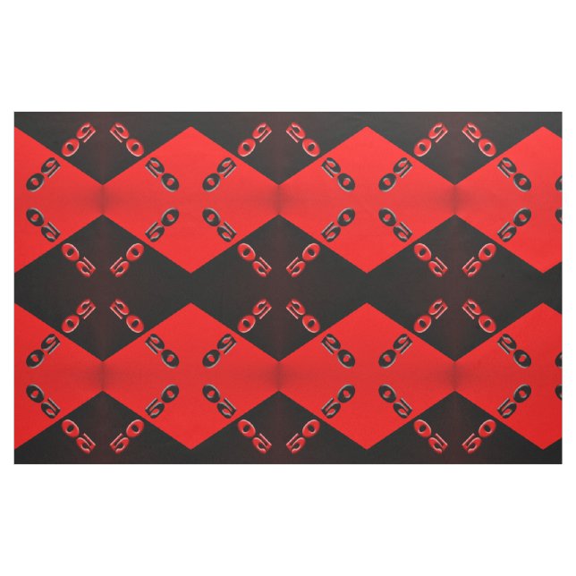Tela 50/50 Rojo/Negro ("Cuarto gordo" (fat quarter))