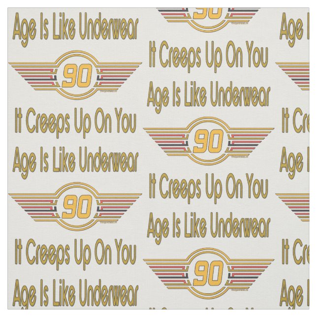 Tela 90.os regalos de cumpleaños divertidos. La edad es (Retal)