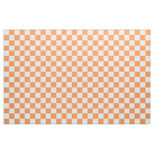 Tela a cuadros del naranja y blanca