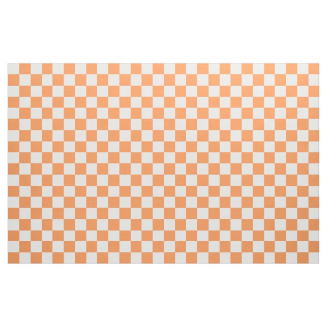 Tela a cuadros del naranja y blanca ("Cuarto gordo" (fat quarter))