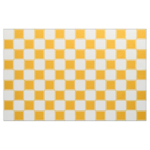 Tela a cuadros grande del naranja y blanca