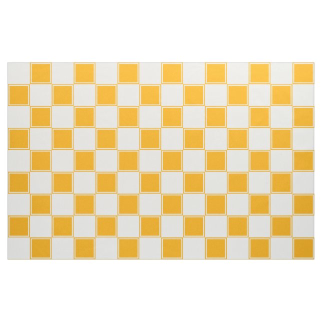 Tela a cuadros grande del naranja y blanca ("Cuarto gordo" (fat quarter))