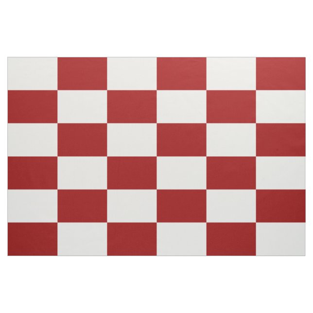Tela a cuadros roja y blanca geométrica de los (Yarda)