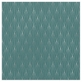 Tela Abanico de diamantes plateados verde azulado Art D