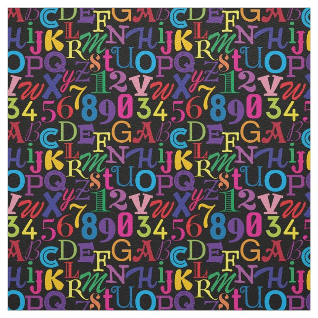 Tela ABCs supercoloridas y 123 (Retal)