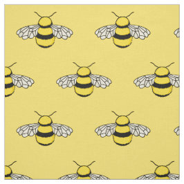 Tela Abejas con estampado amarillo