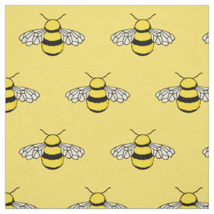 Tela Abejas con estampado amarillo