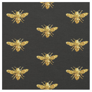 Tela abejas purpurinas simuladas