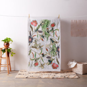 Tela Abejas y flores francesas antiguas modernas