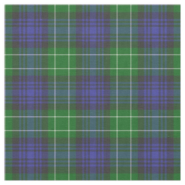 Tela Abercrombie Blue Green Tartán Plaid Scottish (De cerca)