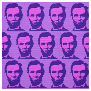 Tela Abraham Lincoln en arte pop rosa y púrpura