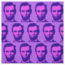 Abraham Lincoln en el arte pop rosa y morado